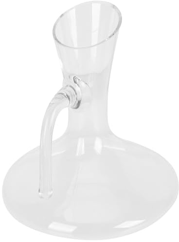 Happyyami Decantador Grande de Cristal para Vino y Brandy de 1800ml, Ligero y Fácil de Verter Diseño Creativo y Superficie Brillante para Bar en Casa