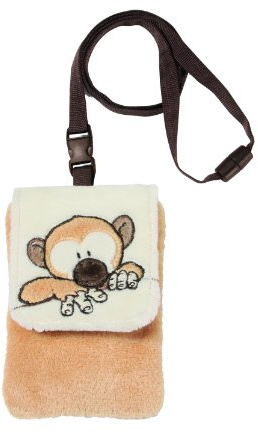 NICI 33063 - Handytäschchen AFFE Plüsch, 12x8x1,5 cm