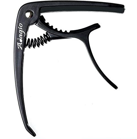 Adagio PRO DELUXE CAPO Suitable For Acoustic & Electric Guitars With Quick Release And Peg Puller In Black RRP £10.99 - Retail Packed