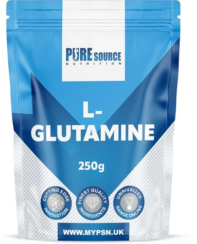 L-Glutamine 250g - Pure Micronised L-Glutamine Powder - Amino Acid - Muscle Growth & Recovery Supplement- Gut Health - Mix in Protein - Pre and Post Workout - 50 Servings (250g, Unflavoured)