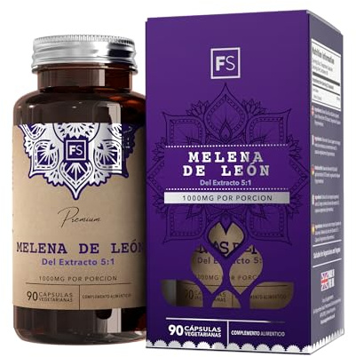 FS Lions Mane, 180 Lions-Mane Kapseln, 1000mg Mushroom Complex | Löwenmähne Pilzextrakt | Mushroom Complex | Gentechnik-, Gluten- & Allergenfrei | Hergestellt in GB
