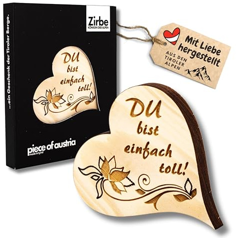 Zirbenherz Mini in hochwertiger Verpackung (Du bist einfach toll…)