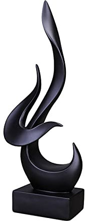 Uziqueif Moderne Deko Skulptur Kunst Schwarze Flamme Deko Statue, Wohnzimmer Schlafzimmer Dekoration Skulpturen Und Figuren