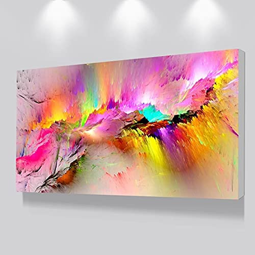 Abstrakte Wandkunst Bilder für Wohnzimmer Dekor Goldene Blätter und Geldbaum Ölgemälde auf Leinwand Poster und Drucke 40x80cm (16x32in) mit Rahmen