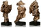 Marimor skulpturen 3 Stück Statuen deko Moderne und Dekoration Skulpturen deko modern dekoartikel für Büro Wohnzimmer Schlafzimmer Regal Statue Geschenk (Gold)