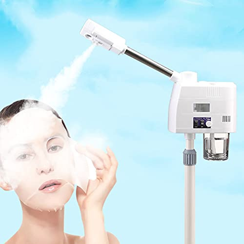 Sauna Facciale Vapore Viso Spray Viso Ozono Aromaterapia Cura Esthetic Ozono Viso Massaggio Spa con Ruote