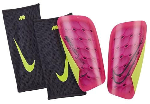 NIKE NK MERC LITE - FA22 Schienbeinschoner Pink Spell/Volt/Gridiron L