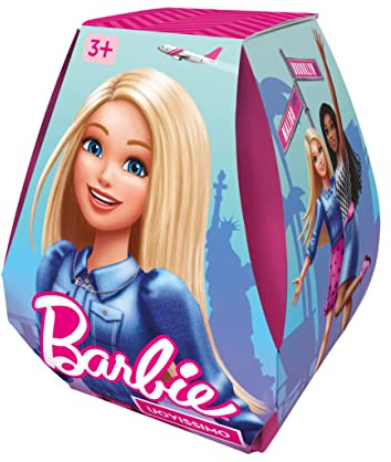 Barbie - Uovissimo, include 1 Barbie Malibu e tanti accessori per essere una pop-star, 1 microfono, 1 bracciale pop-it, stickers glitterati e gadget a sorpresa, giocattolo per bambini, 3+ anni, HPX49