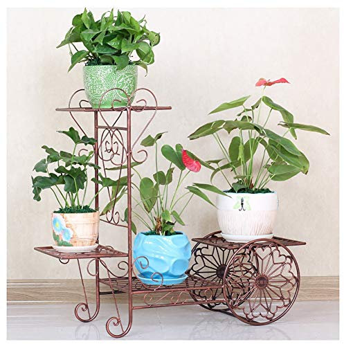 FLBT Pflanzenständer Blumentopfhalter Pflanzenständer Blumentopfregal Bodenregal 4-lagige Pflanzenregale Blumenhocker Tisch Outdoor Indoor Wohnzimmer Balkon Blumenständer (Color : White)