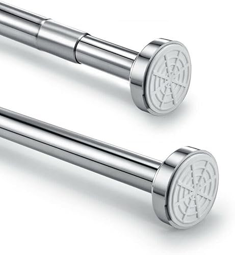 55-90cm Teleskopstange Klemmstange Vorhang Duschvorhang Kleiderstange Garderobe ohne Bohren Klemmstange ausziehbar verstellbar Edelstahl | 4 Modelle von 55-230cm