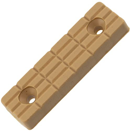 AERZETIX - C65809 - Juego de 50 Patines/pies para Muebles 56x16x7mm en plástico para atornillar rectangulares - Color Haya - Mesa Armario cómoda Cama cuña Accesorio protección Suelos Altura
