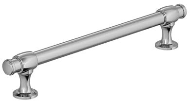 Amerock BP3677126 Schrankgriff, poliertes Chrom, 160 mm, Schrankgriff, Winsome, Schubladengriff, Küchenschrankgriff, Möbelbeschläge | 160 mm Abstand von Mitte zu Mitte und 17,8–2,1 cm Gesamtlänge, langlebige Zink-Schrankbeschläge