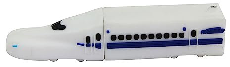 Cool Train Shape 64GB USB 2.0 Flash Drive Novelty High Speed Rail Memory Stick Cute Subway Jump Drive Thumb Drive Data Storage U Disk Xmas Gift (White)