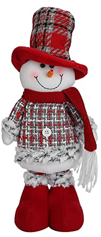 ZLXHDL Christmas Decorations Figurine with Extendable Legs 5inch, Adjustable Height Christmas Decoration Figures Retractable Length Standing Snowman Doll Christmas Decoration(Snowman)