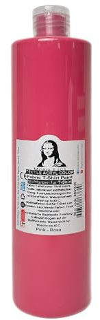 Teinture pour tissu 500 ml. Teinture textile résistante au lavage. Couleur pour tissus clairs. Lavable en machine, résistante au lavage, fixation par repassage (rose)