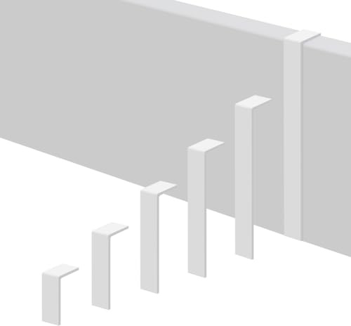 REESE Verbinder für Sockelleisten | 18 x 60 mm | Weiß | passgenau | Profil Leipzig | einfache Montage ohne Bohren | strapazierfähig