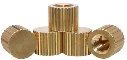 5-10pcs/lot M2 M2.5 M3 M4 M5 M6 Stainless Steel Brass Blind Small Head Knurled Thumb Nut Hand Tighten Nut (Color : Brass thumb nut, Size : M5 5PCS)