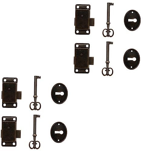 WOONEKY 4stücke Dekorative Möbelboxschlösser Antike Möbelverriegelung Für -projekte Als Accessoire Für Kästen Und Schränke Installieren Langlebig Und