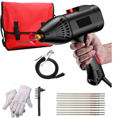 Kindevieft Welding Machine Handheld 140 Amp Portable ARC Welder Machine Hand Held Welder Machine with Digital Display IGBT Inverter for 1/10''-1/8'' Welding Rods