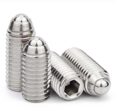 Aqxyhjk M2,5 M3 M4 M5 M6 M8 M10 M12 M16 304 Edelstahl 12,9 Schwarz Stahl Innensechskant Feder Kugel Kolben Grub kopflose Bolzen Punkt Stellschraube(35MM_1PC M16)