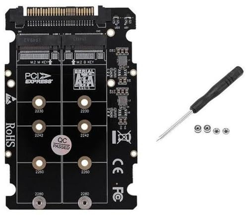 AYMBH M.2 SSD to U.2 Adapter Card - NVMe & SATA-Bus Combo Adapter for NGFF SSD - PCIe Express U.2 SFF-8639 Module - Compatible with SSD 750, P3600, P3700 - High-Speed Dual Power Supply Design
