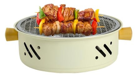 Parrilla de barbacoa doméstica, parrilla de carbón portátil,Parrilla de barbacoa eléctrica portátil de carbón - Parrilla de camping antiadherente Electrodomésticos coreanos sin humo de mesa