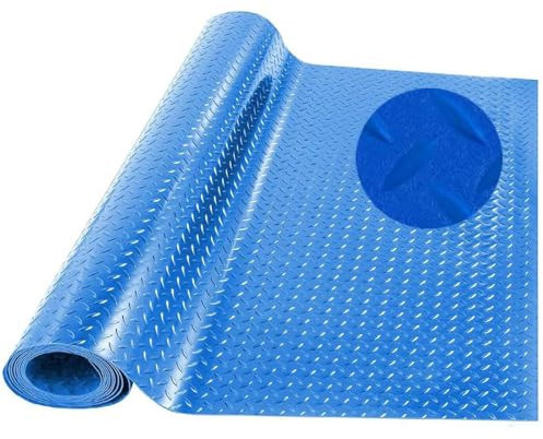 Tappetino in Gomma PVC, Tappetino Antiscivolo per Garage con Trama a Diamante, Rotoli di pavimentazione in Vinile Ispessito per Garage, Protegge i Rotoli di pavimentazione in Gomma per rimor