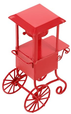 Toyvian Mini Popcorn Machine for Dollhouse Cinema Scene Popcorn Maker Kernels Vintage Carnival for Movie Theater Decor