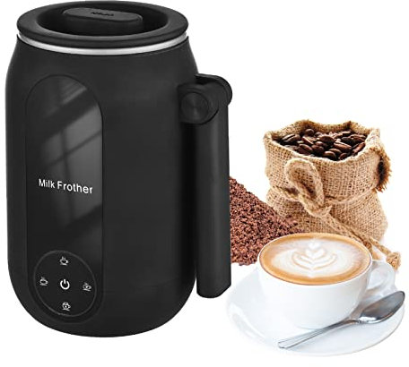 ACAGALA Elektrischer Milchaufschäumer 4-in-1 mit 500W & 450ml – Klappgriff Milchschäumer für Latte Macchiato/Cappuccino, Edelstahl Schaumkocher Heiß/Kalt