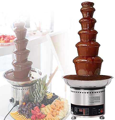 Machine De Fusion Au Chocolat éLectrique,Fontaine De Fondue Au Chocolat,Fontaine De Fondue Au Chocolat En Acier Inoxydable Fondaine De Fusion Au Chocolat Pour Cuisiner,6Tier