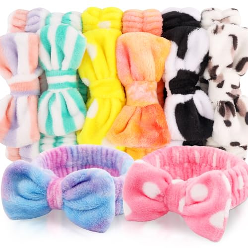 YOOVR 8pcs Spa Headband, Mothers Day Gifts Bulk, Stocking Stuffers for Teen Girls Women, Skincare Makeup Face Wash Headband, Hair Accessories for Girls, Party Favors for Adult, Easter Baskets Stuffers