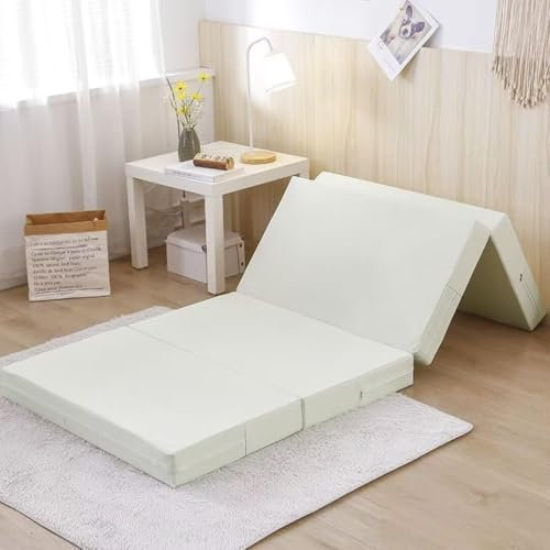 Klappmatratze 80x200 90x200 100x200 120x200, Gästematratze Klappbar Faltbar Doppel, 4-Teilige Faltmatratze Kinder, Waschbarer Faltbare Matratze, Schaumstoff Matratze(Weiß,5 * 90 * 200cm)