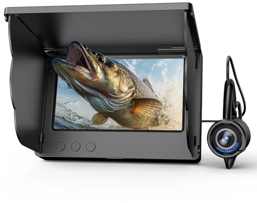 Eyoyo Underwater Fishing Camera with 4.3 Inch LCD, 5000mAh Battery, Infrared Night Vision, IP68 Waterproof Portable Fish Camera for Ice, Lake, Boat & Kayak Fishing