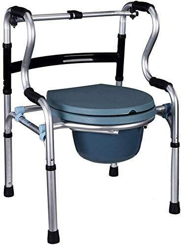 GKJHTED Fauteuil Roulant en Alliage d'aluminium, Cadre de Marche Multifonctionnel pour Toilettes, Chaise de Toilette réglable en Hauteur pour Femmes