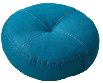 perfk Rundes Bodenkissen, Sitzkissen, Premium, dick, Meditations-Bodenkissen, für Couchstuhl zu Hause, Bett, Auto, Wohnzimmer, Schlafzimmer, Blau