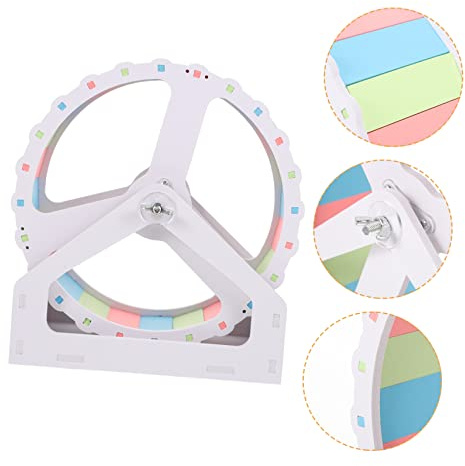 TOYANDONA Roue de Course pour Hamster 21Cm Jouet en Plastique pour Chinchilla et Cochon d'Inde Roue d'exercice Anti-Ennui Support Stable pour Petits Animaux Fournitures pour Rongeurs