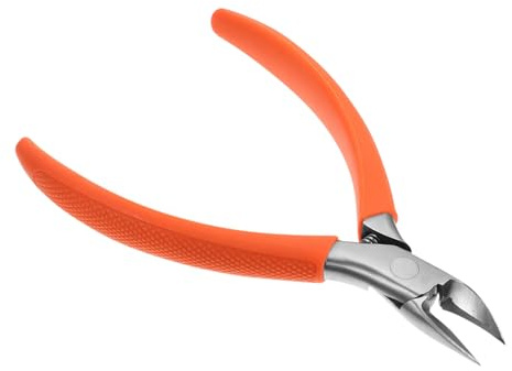 Veemoon Cortaúñas Práctico Alicates De Uñas Compactos Acero Inoxidable Mango Silicona Naranja Tamaño Pequeño Para Uso Profesional y Doméstico Herramienta Para Cortar Uñas