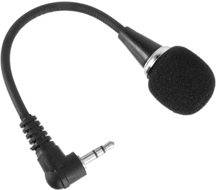 Tofficu Micrófono Flexible de 3, 5mm Negro para Portátil, Skype y MSN