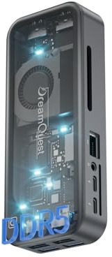 DreamQuest Mini PC Windows 11 Pro Preinstalled, Intel N95 (up to 3.4GHz) Mini Desktop Computer Stick PC with 12GB DDR5 512GB M.2 SSD Micro PC with Type-C/HDMI Port, USB3.2,WIFI 6, BT 5.3, LAN for Home