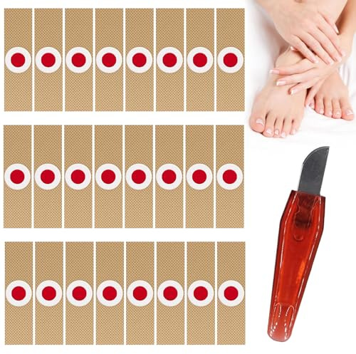 Cerotti per Calli dei Piedi, 24 Pezzi Verruche Rimozione Calli Piedi, Rimozione di Verruche Efficace Indolore per Adulti Bambin per Cura dei Callis Ostinati della Pianta del Piede