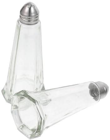 MOTHNUR 2 Stück Pfefferstreuer aus Glas mit Edelstahldeckel Multifunktional für Haushalt und Outdoor Kompakt Platzsparend