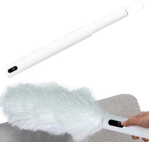 Spolverino elettrico – Spazzola elettrica ricaricabile a 360° | Asta estensibile palmare per mobili, ventilatori a soffitto, armadi TV