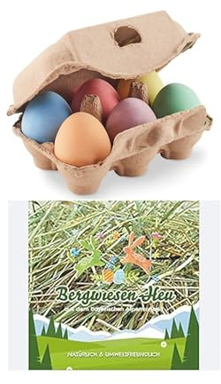 Ostergras - Bergwiesen-Heu 50g Farbe Natur großer Beutel für das Osternest + Malkreide