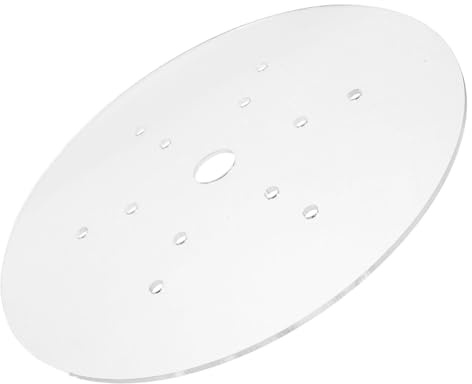 Cabilock Runde Acrylglas Abdeckung für Aquarium 19cm mit Einfachem Einbau und Leichtem Füttern Weiß für Fischbecken zu Hause oder Büro als Anti Sprung Abdeckung
