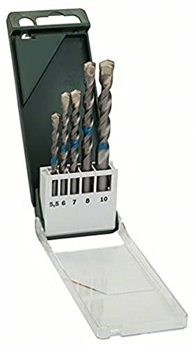 Bosch 2609255418 DIY - Set di 5 punte da trapano per calcestruzzo 5,5x85-6x100-7x100-8x120-10x120