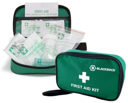 Blackrock 1 Person First Aid Kit Bag, Travel, Soft Zip Refillable Bag, Car, Home, Work, Camping, Football, Medical, Small Trauma, Hiking, Small Travel Emergency Kit
