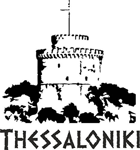 Werbetechnik Sotirios Papoutsis Auto Aufkleber Car Sticker Thessaloniki Stadt Motiv Griechenland (ca 11 cm) (schwarz)