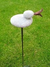 Zen Man Gartendeko,Gartenstecker Beetstecker GartenEnte,Stein,EdelRost 120cm Deko Tier 029414