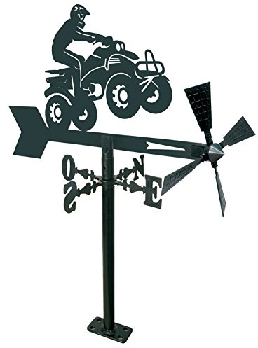 Arthifor- Veleta de Viento para Jardín Quad,Negro Mate 48 x 62.5 cm (21332)