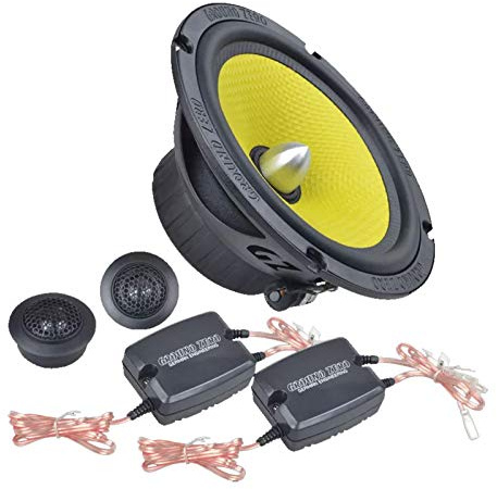 Ground Zero GZTC 165 16,5 cm 3 Ohm 2-Wege-Komponenten-Lautsprechersystem – 150 W Spitzenleistung – 1,9 cm Hochtöner